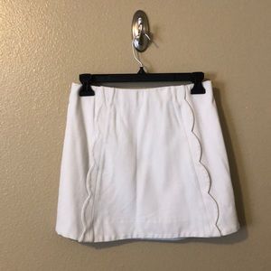 TOP SHOP Scallop Mini Skirt White Size 6